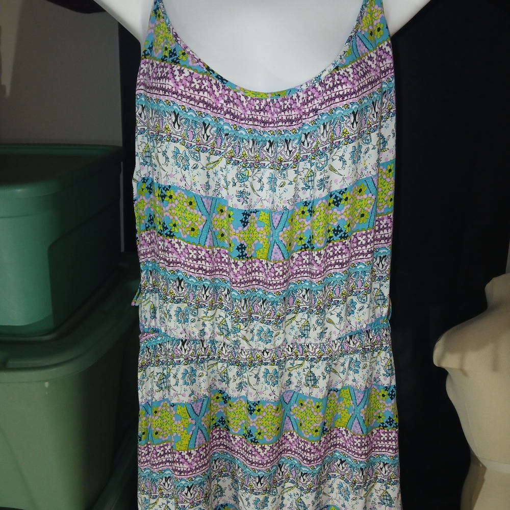 Victoria's Secret Paisley Print Multicolor Pastel Boho Festival Carnival Beach